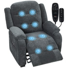 HOMCOM - Fauteuil de massage électrique avec moteur silencieux - gris foncé-Huit points de massage ciblent le dos, les lombaires, les cuisses et les jambes pour soulager la fatigue quotidienne 