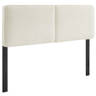 Modway - Lindee Tissu Boucle Tête de lit complète, Crème-Tête de lit style oreiller