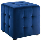 Modway - Contour Cube à touffes Performance Velvet Ottoman - Marine-Ottoman en forme de cube
