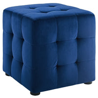 Modway - Contour Cube à touffes Performance Velvet Ottoman - Marine-Ottoman en forme de cube