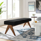 Modway - Lyra 63" Boucle Tapis Banc - Noir-Siège rembourré