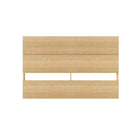 Nexera - Tête de lit queen effet de planches Queen, Érable Naturel-2 panneaux horizontaux créent un effet de planches moderne