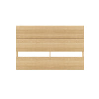 Nexera - Tête de lit queen effet de planches Queen, Érable Naturel-2 panneaux horizontaux créent un effet de planches moderne