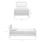Modway - Arlette Taille jumelle Bois Cadre de lit de broche - Blanc-Bois de caoutchouc massif