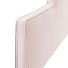 Modway - Dawn Performance Velvet Tête de lit King/King de Californie, Rose-Rembourrage en mousse dense