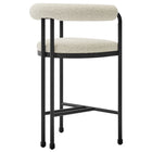 Modway - Turin Dos courbé Boucle et métal Tabouret de comptoir - Black Pearl-7