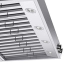 KUCHT KRH480-SS 48 po Hotte sous armoire - avec commandes numériques - 1200 CFM - Acier inoxydable-Cette hotte élégante est fournie avec deux filtres à chicane en acier inoxydable compatibles lave‑vaisselle
