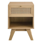 Modway - Soma 1-Tiroir Table de chevet, Chêne-Assemblée requise