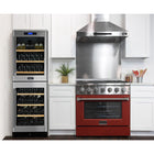 Kucht - 36 po Série KNG Cuisinière Pro Style au gaz naturel - Acier inoxydable/Rouge-Comparable aux cuisines professionnelles, cette cuisinière est équipée d’un four à convection de 22 000 BTU et d’un gril de 10 000 BTU
