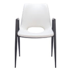 Zuo - Desi Chaise de salle à manger - Blanc - Ensemble de 2-Confort moelleux et rembourrage durable