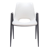Zuo - Desi Chaise de salle à manger - Blanc - Ensemble de 2-Confort moelleux et rembourrage durable