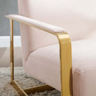 Modway - Seg Performance Velvet Chaise d’accent - Or Rose-Tissu résistant aux taches durable