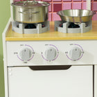 Qaba - Cuisine pour enfants avec lumières et sons réalistes pour tout-petits - blanc-Ensemble de batterie de cuisine de cinq pièces 