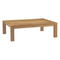 Modway - Upland Terrasse extérieure Bois Table basse - Naturel-Table basse extérieure moderne en teck