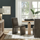 Modway - Emory Cuir végane Fauteuil d’appoint de salle à manger - Champignon-Cadre en bois solide