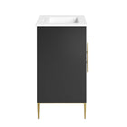 Modway - Awaken 30" Vanette de salle de bain - Blanc Noir-Matchs non inclus