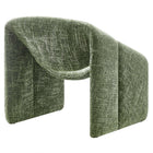 Modway - Vivi Chenille Rembourré Chaise d’accent - Basil-Entièrement assemblé