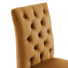 Modway - Duchess Performance Velvet Chaises de salle à manger Ensemble de 2 - Cognac-9