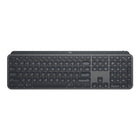 Logitech - MX Keys Clavier sans fil pour entreprise - Graphite-Clavier pleine taille avec pavé numérique intégré, touches fléchées pour couper le microphone, conversation-texte et autres touches F personnalisables