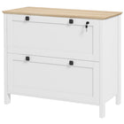 HOMCOM - Armoire latérale à dossiers avec serrure - blanc-La barre de suspension s’ajuste pour accueillir des dossiers format lettre, A4 et légal 