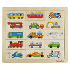 Beleduc - Puzzle de transport associer et mélanger - Ensemble de 30-Jouable comme un jeu de mémoire ou de loto