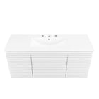 Modway - Render Fixation murale de 48" Vanette de salle de bain - Blanc blanc-Matchs non inclus