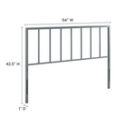 Modway - Tatum Métal Tête de lit complète - Gris-Construction en fer revêtu de poudre