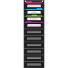Teacher Created Resources - Tableau de poche de stockage de fichiers, 10 pochettes, Noir, 14 po x 58 po-Solide, durable et pratique