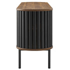 Modway - Fortitude 71 po Meuble TV, Noir noyer-MDF et panneau de particules