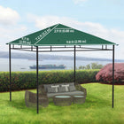 Outsunny - Remplacement de toit pour gazebo carré 10 pi L x 10 pi l, toile supérieure verte avec protection UV-Fixation par bandes auto-agrippantes, facile à installer et à retirer  