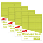 JAM Paper -'“Étiquettes postales, 2 5/8 x 1 po, vert lime Terra Astrobright, 480 par paquet-3,2 oz