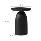Modway - Holloway Manche Bois Table d’appoint - Noir-Construction en bois massif de mangue séchée au four