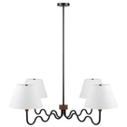 Modway - Sunlit Gribouillis à 4 bras Lumière suspendue - Noir noyer-Bras gribouillis