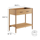 Modway - Zaire 36" Armoire de toilette de salle de bain (lavabo non inclus) - Naturel-Tiroir compact