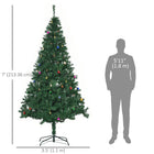HOMCOM - Arbre de Noël 7 Pieds Support Métallique Saisonnier Fête Intérieur-Rapide à installer, il suffit d'assembler les pièces et de déplier les branches 