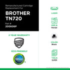 CIG - Cartouche de toner Brother TN720 remise neuf - rendement standard - noir-Noir