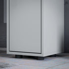 Kleankin - Armoire de rangement de salle de bain avec étagères et porte-papier toilette - gris-Patins antidérapants au bas pour protéger votre sol des rayures 
