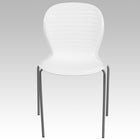 Flash Furniture – Chaise empilable HERCULES d’une capacité de 551 lb, blanc (RUT3WH)-Conception ergonomique
