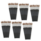 Charles Leonard - Pinceaux à l'aquarelle avec pointe ronde, # 12, 1.06 po, cheveux de chameau, poignée noire, 12 par paquet, 6 packs-Poils fins de chameau