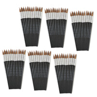 Charles Leonard - Pinceaux à l'aquarelle avec pointe ronde, # 12, 1.06 po, cheveux de chameau, poignée noire, 12 par paquet, 6 packs-Poils fins de chameau