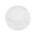 Modway - Lippa Rond de 20 po Faux marbre Table d’appoint - Or Blanc-Assemblée requise