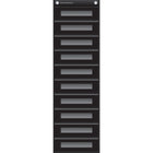 Teacher Created Resources - Tableau de poche de stockage de fichiers, 10 pochettes, Noir, 14 po x 58 po-Parfait pour organiser les dossiers des étudiants, les jeux de dossiers, les formulaires et autres documents