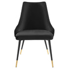 Modway - Adorn Performance Velvet Fauteuil d’appoint de salle à manger Ensemble de 2 - Noir-Livré entièrement assemblé