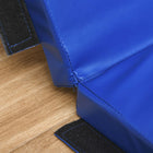 Soozier - Tapis De Gymnastique Pliable 4 pi L x 10 pi L x 2 po P - Tapis D’Exercice Avec Poignées De Transport - Bleu Foncé-Housse en PU fermée par une fermeture éclair  