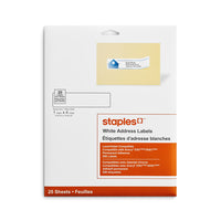 Staples - Étiquettes d'adresses blanches pour imprimantes jet d'encre/laser, 4 po x 1 po, paq./500-Créez des étiquettes personnalisées