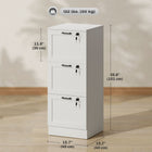 HOMCOM - Caisson de bureau vertical à 3 tiroirs - effet bois blanc-Un kit anti-basculement assure la stabilité et la sécurité des utilisateurs 
