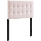 Modway - Lily Biscuit Touffé Performance Velvet Tête de lit jumelée, Rose-Luxueuse tête de lit jumelée moderne