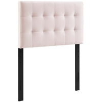 Modway - Lily Biscuit Touffé Performance Velvet Tête de lit jumelée, Rose-Luxueuse tête de lit jumelée moderne