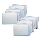 Flipside Products - Tapis d'apprentissage effaçable à sec recto verso - 9 po x 12 po - Lettres et chiffres - Paquet de 12-Comporte des chiffres en pointillés bleus en gras d'un côté et des lettres en pointillés frappantes de l'autre pour un outil d'apprentissage visuellement attrayant