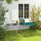 PawHut - Cage pour petits animaux pour poules, lapins, chinchillas 87 po L x 34 po l x 28 po H-Avec 2 portes principales, 2 portes latérales et une porte supérieure, vous pouvez accéder facilement à vos animaux 